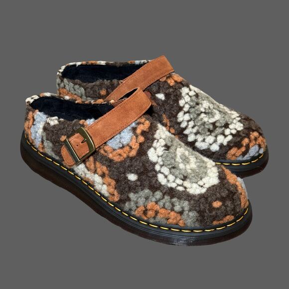 Dr. Martens Isham Crochet Wool Suede Mules in Tan NWOB USM10 - Picture 6 of 8